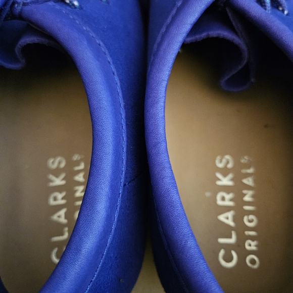 Dark Violet Clarks Wallabee Shoes - Picture 3 of 6